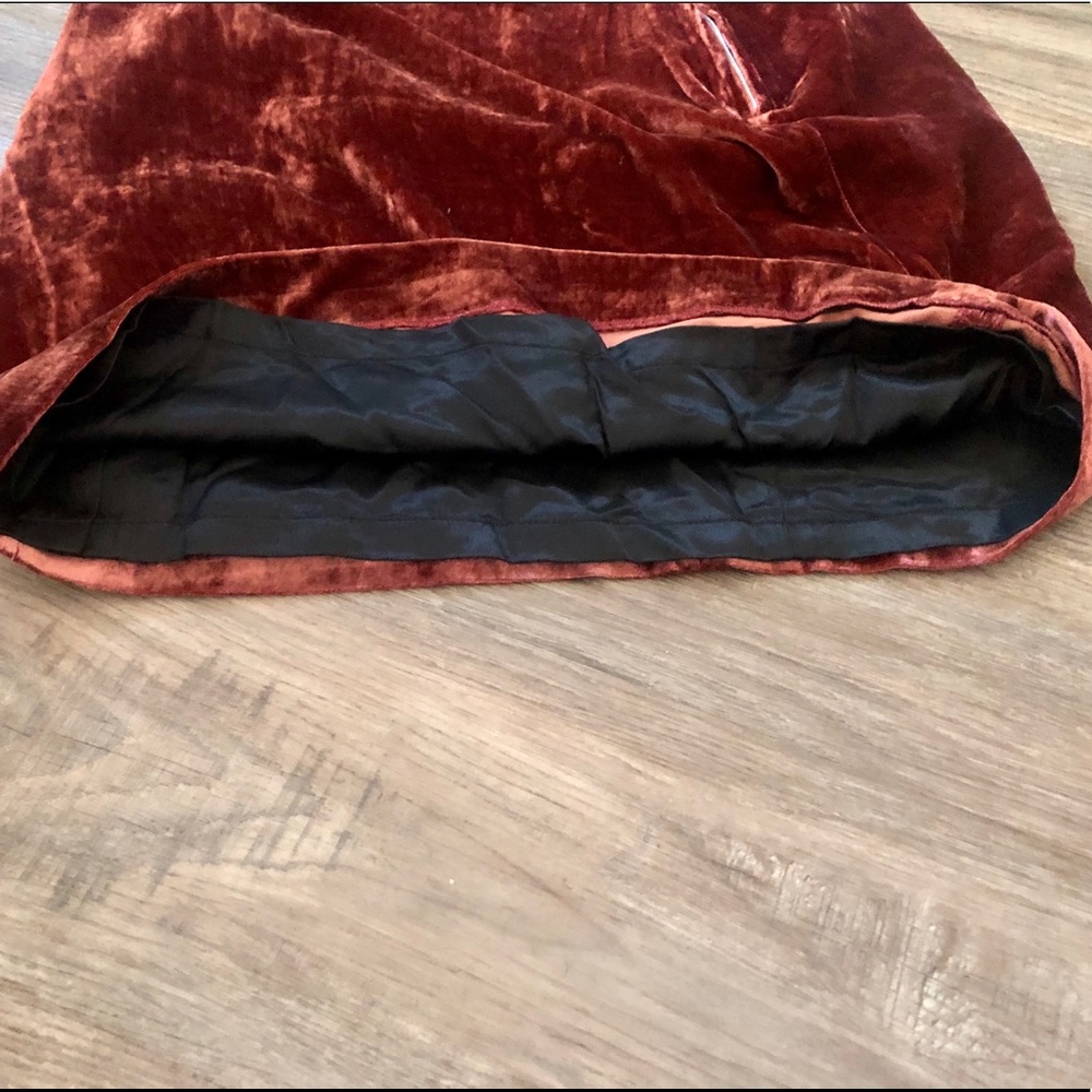 NWT Opening Ceremony Wine Velvet Mini Skirt - Picture 9 of 12
